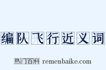 编队飞行近义词是什么意思的图片
